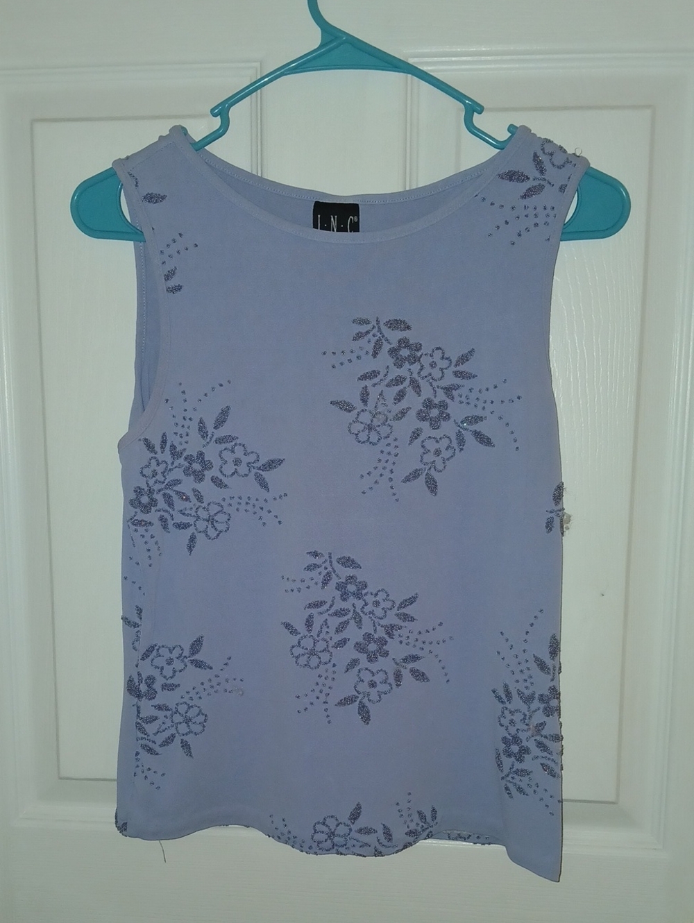 INC International Concepts Lavender Floral Tank Top